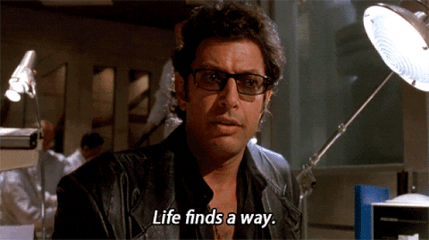 Life finds a way. - Ian Malcom